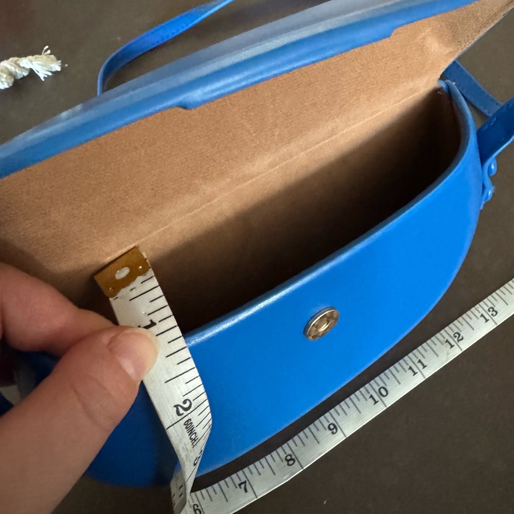 TinyBigBag blue novelty shoulder bag NWOT - Picture 3 of 5